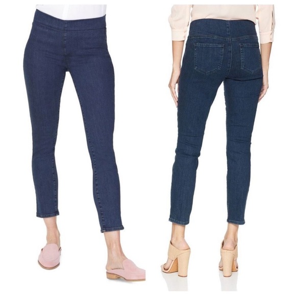 NYDJ Denim - NYDJ Pull-On Jeans Straight Leg Fit Stretch Dark Wash High-Rise Denim SZ 16W